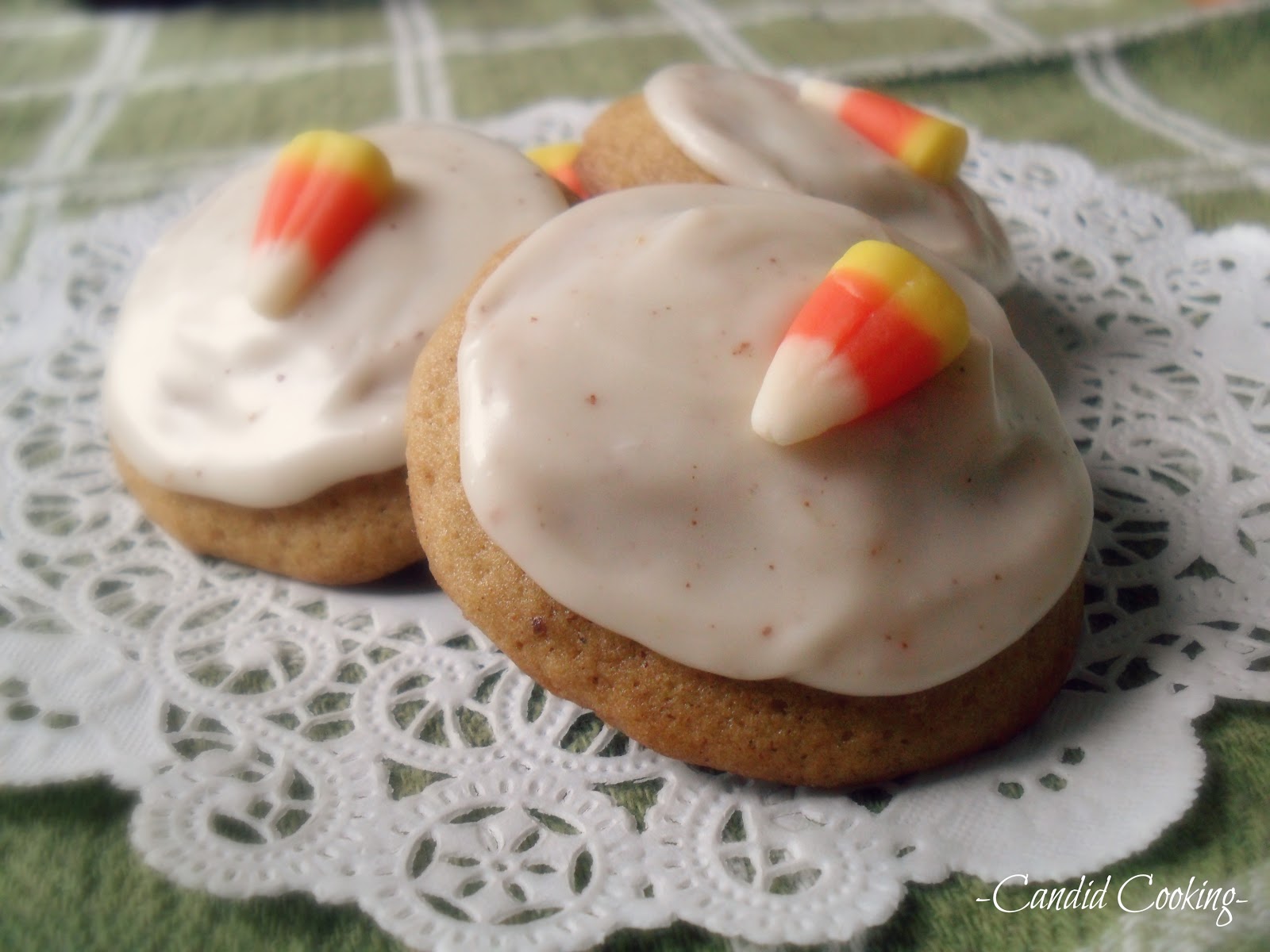 Candid Cooking Pumpkin Cookies with Browned Butter Frosting