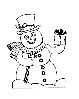 דף צביעה איש שלג מתנה