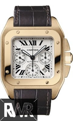 Replica Cartier Santos 100 White Dial Chronograph Mens Watch W20131Y1