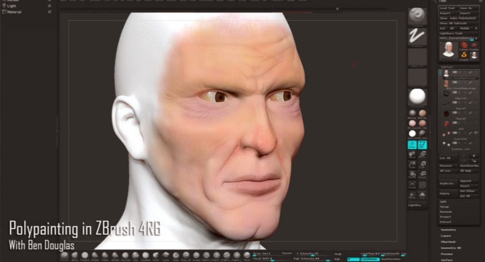 polypainting asfault in zbrush