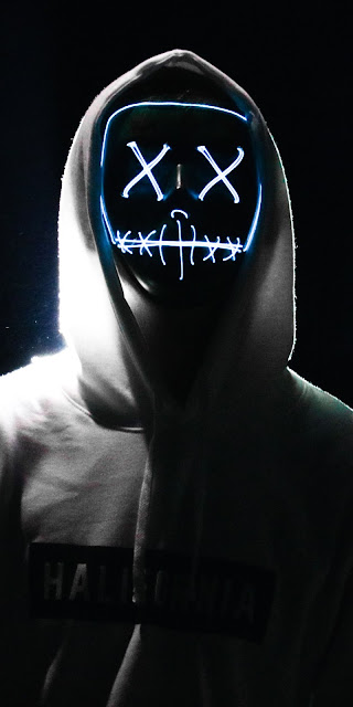 Hoodie mask guy dark background