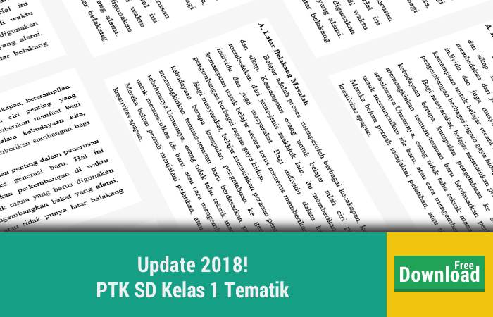 Download Pola Ptk Sd Kelas 1 Tematik Lengkap Format Doc Contoh Soal Dan Materi Pelajaran 9