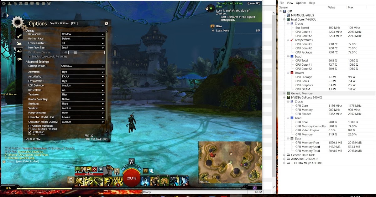 Tom's Random Tech Blog Guild Wars 2 Graphics Settings on Midtier Laptops