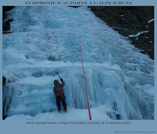 Cascade de glace à l'Alpe d'Huez