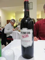 Bottle of wine served in Funchal Madeira