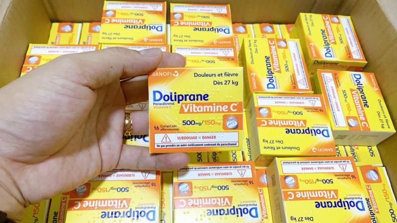 Viên uống Doliprane 500mg bổ sung Vitamin C