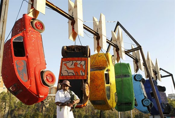 Art Cars Hanging Out To Dry in Chile - Photo by Eliseo Fernandez / Reuters 