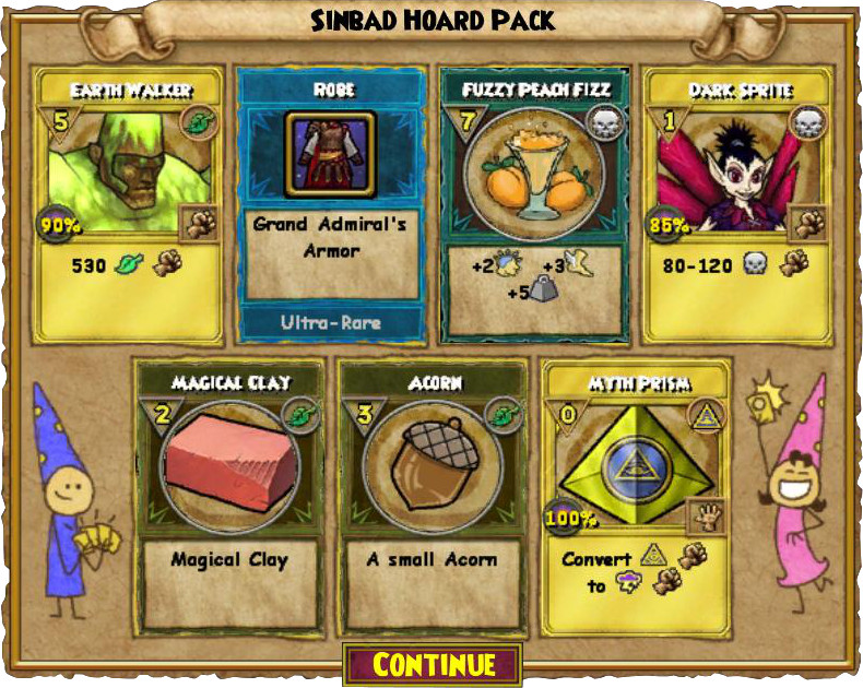 Wizard101 Sinbad Hoard Pack Review Swordroll's Blog Wizard101