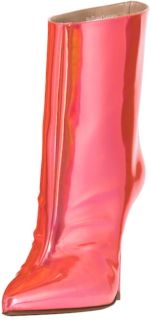 Alexandre Vauthier Alex Low shiny coral pink metallic ankle boots #brilliantluxury Alexandre Vauthier Alex Low shiny coral pink metallic ankle boots #brilliantluxury