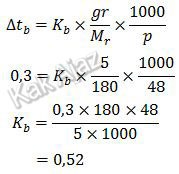 Menghitung tetapan kenaikan titik didih molal air dalam larutan glukosa