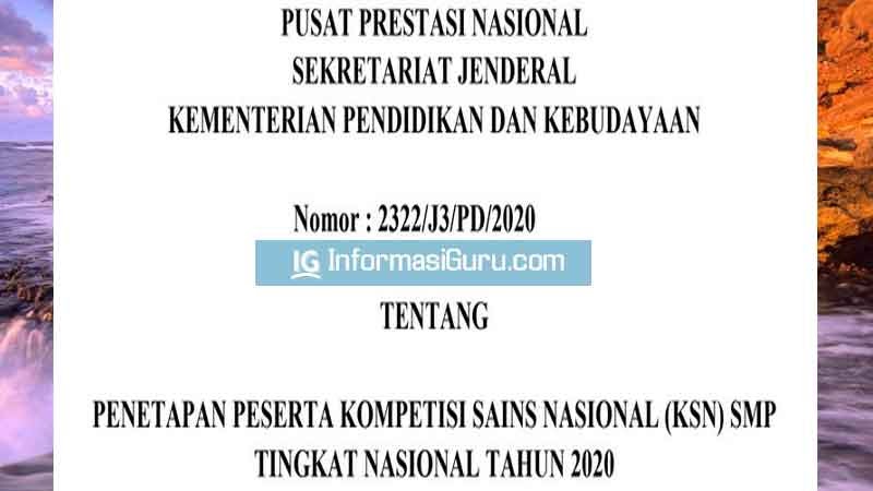 Daftar Peserta Lolos Ksn Smp Tingkat Nasional 2020 Informasiguru Com