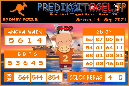 Prediksi Togel Sydney JP Selasa 14 September 2021