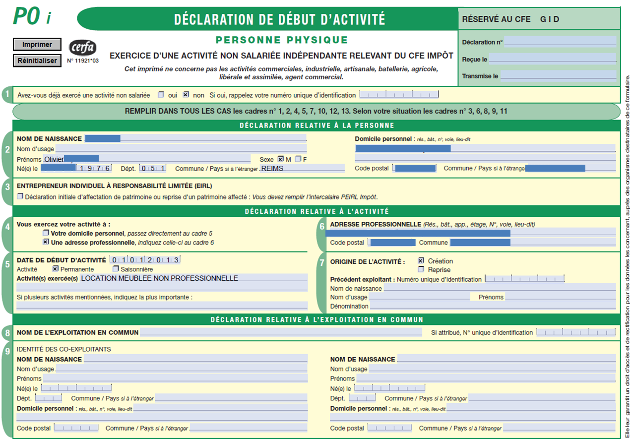 comment remplir declaration impot lmnp