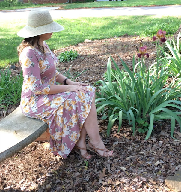 The blush floral maxi dress is a must have for your spring wardrobe!