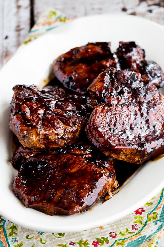 Kalyn's Kitchen® Pork Chops with Balsamic Glaze