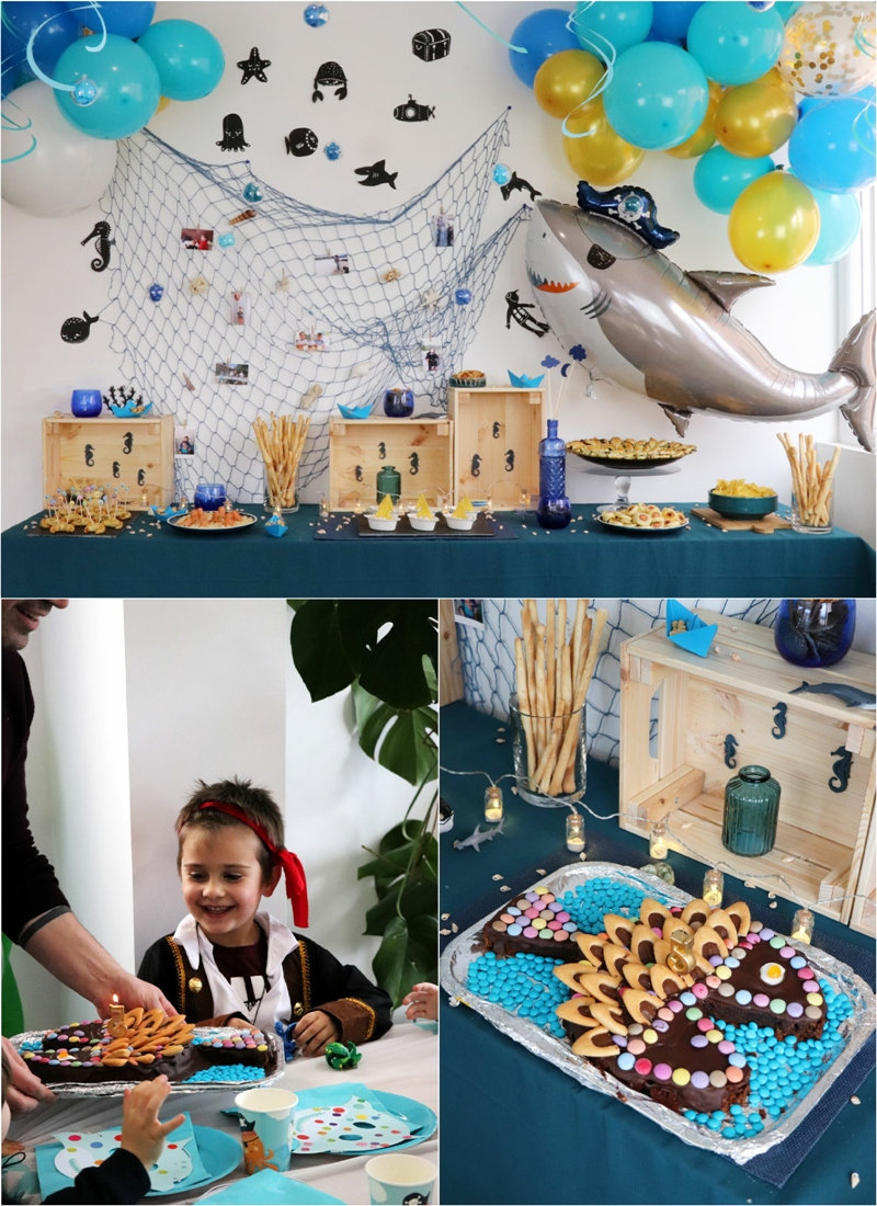 Idées Anniversaire DIY Sous La Mer - décorations faciles, recettes fait-main, photobooth, gâteau format poisson et d'autres idées à réproduire à la maison!