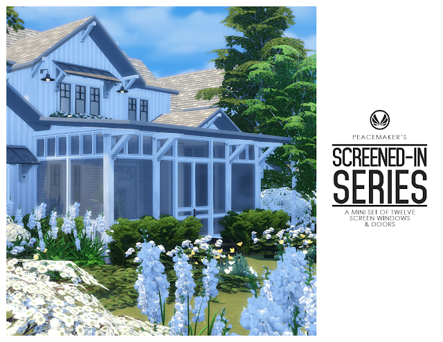 Simsational Designs Screened In Porch Series Mesh Windows And Doors