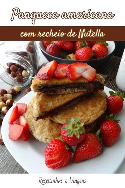 Como fazer panqueca americana de aveia com recheio de nutella