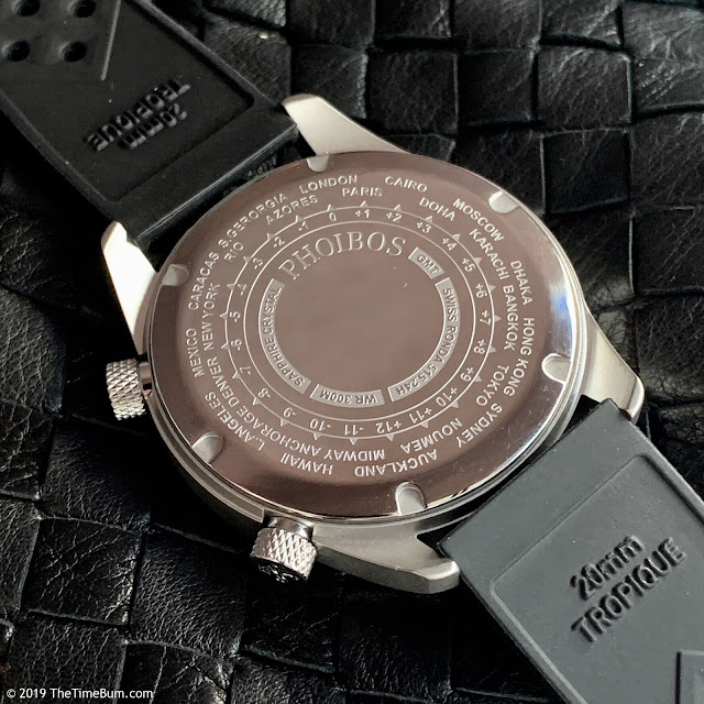 Phoibos Eagle Ray GMT case back