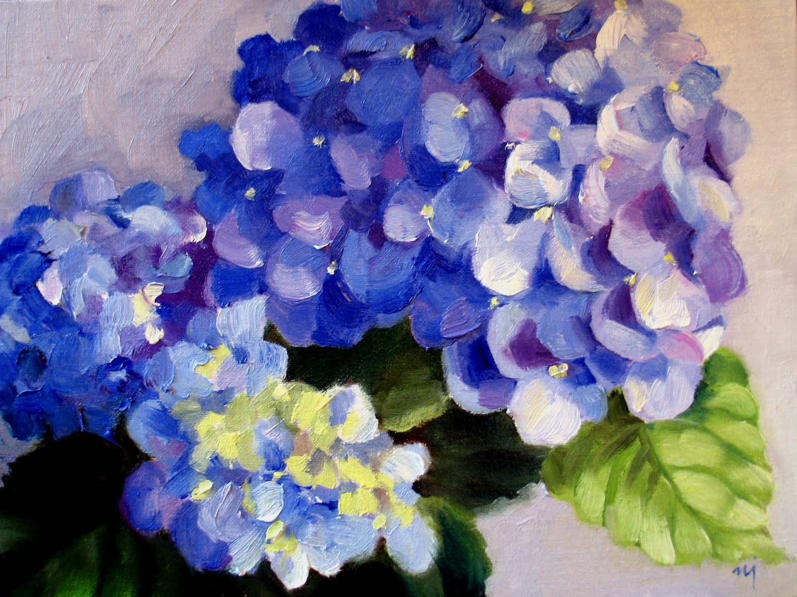 Nel's Everyday Painting From a real Hydrangea SOLD