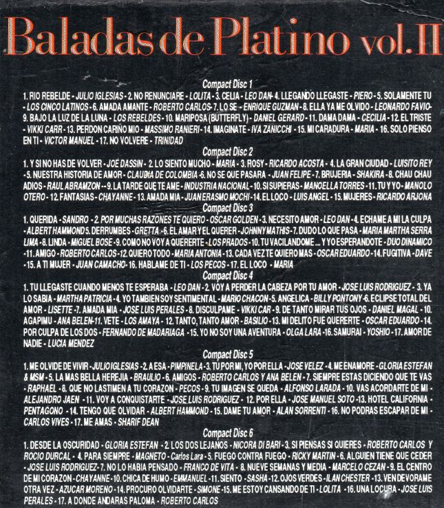 MELODIAS DE COLOMBIA COLECCION DE BALADAS 36 CD'S / 610 TEMAS