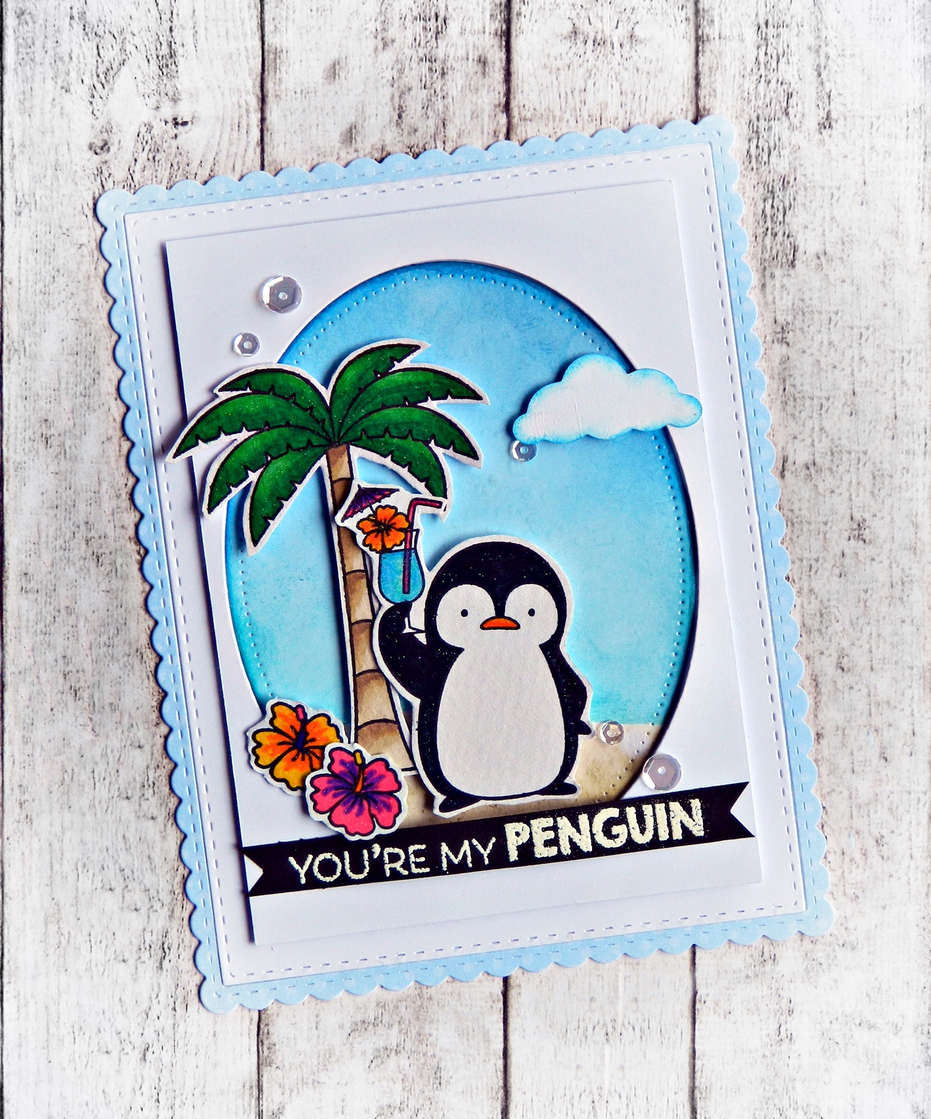 My Penguin MFT Handmade Card