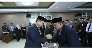 Pj Walikota Makassar Lantik Direksi PDAM  Di Aula Tirta Dharma