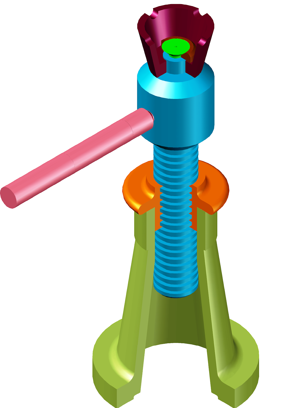 Machine Drawing Screw jack