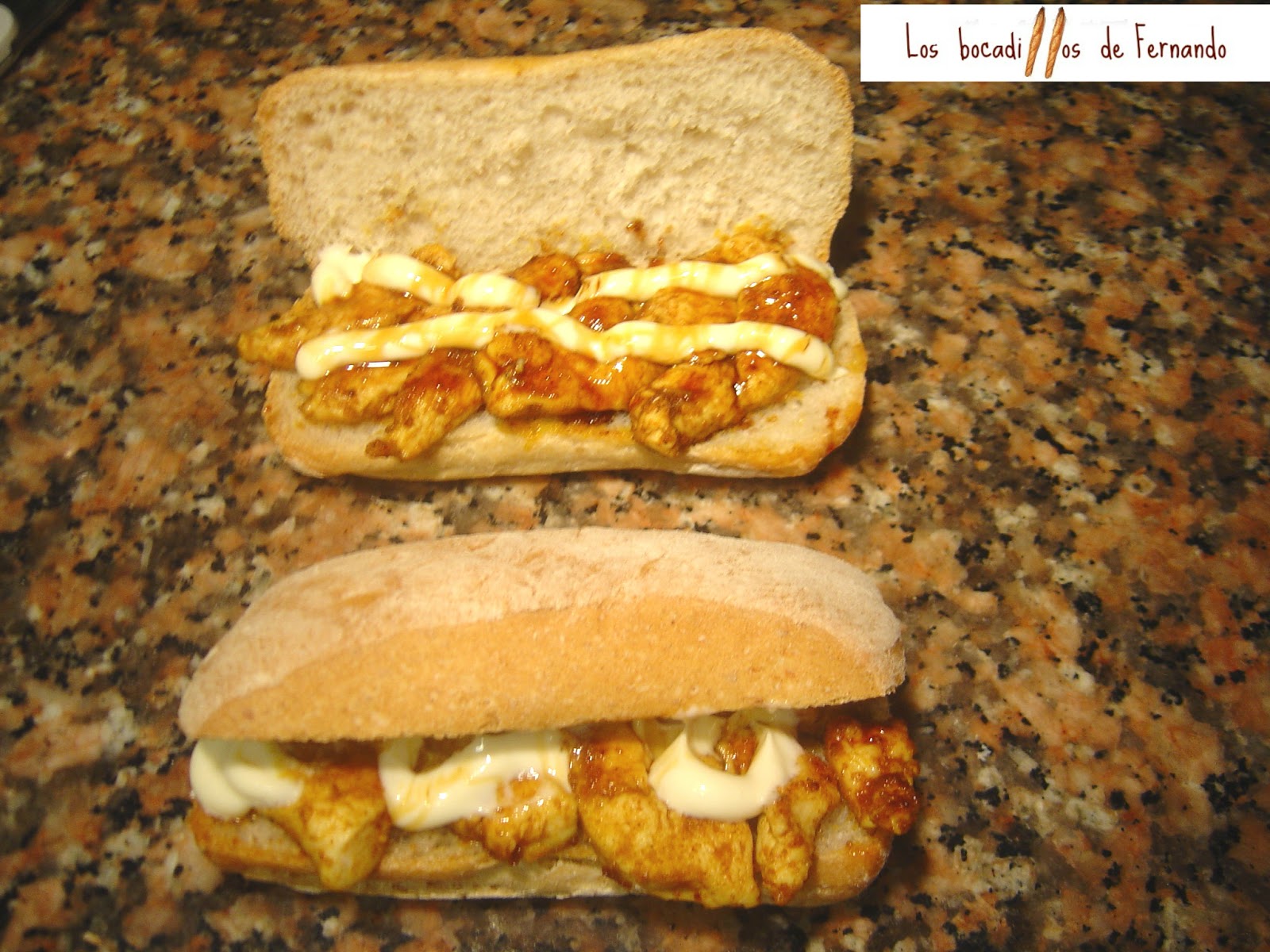 Los bocadillos de Fernando y algo más Chapata de fajitas de pollo al