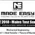 ESE PAPER-II MECHANICAL TEST-1 [MADE EASY PUBLICATION]