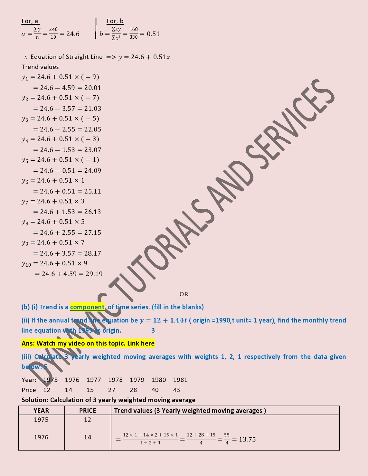 Business statistics notes picture