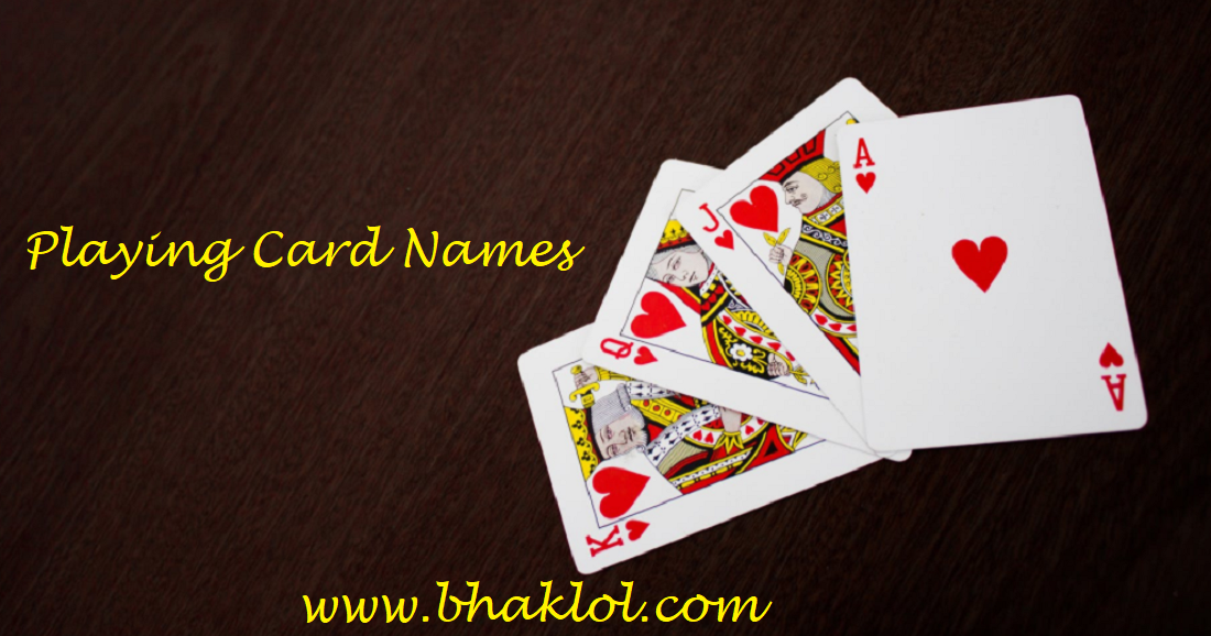 Playing Cards Names with Pictures in English & Hindi | Know Here