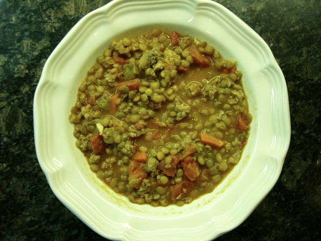 Beasley Farm of Brooksville: Don's Sausage and Lentil Soup