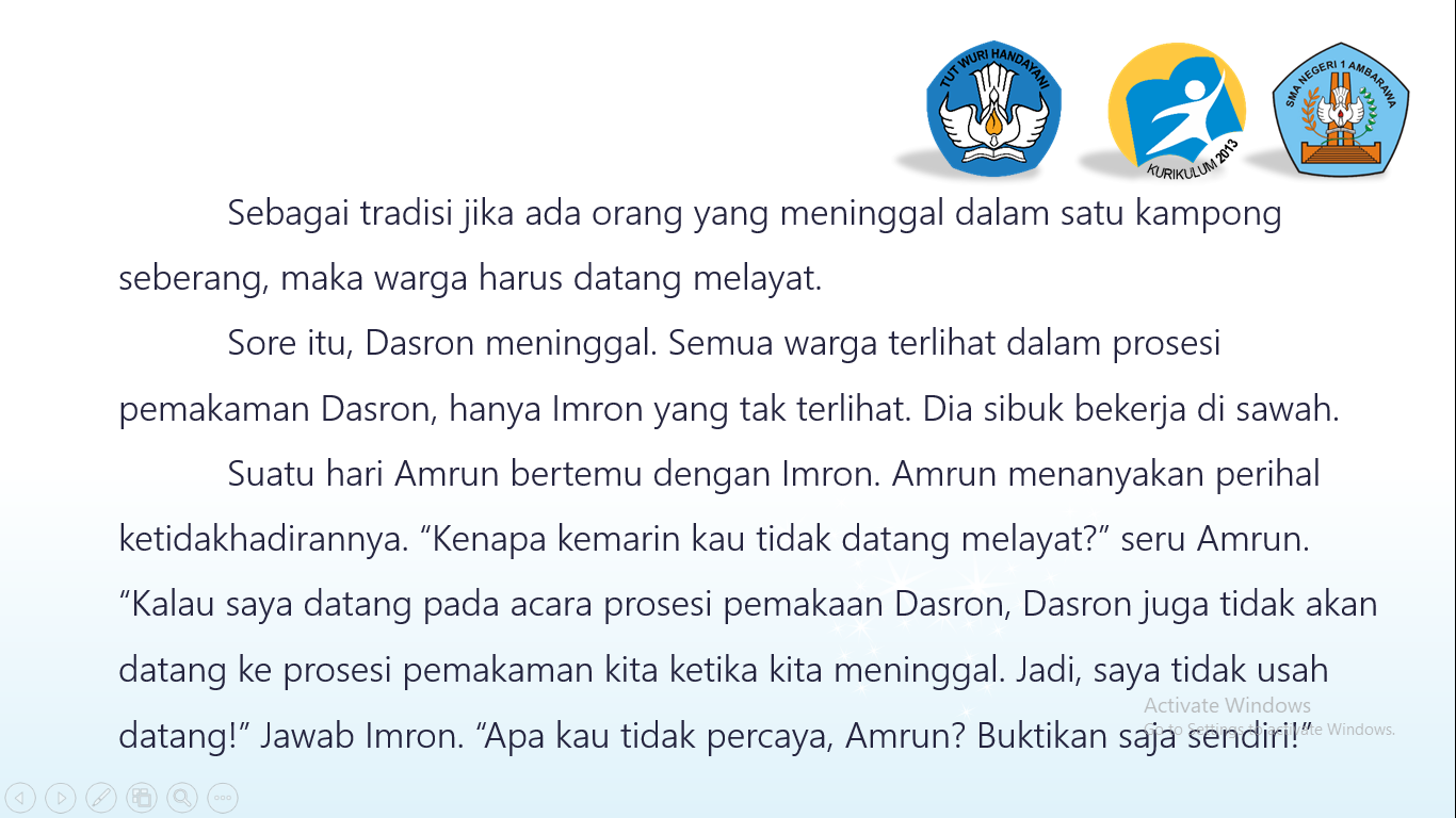 Pengertian dan Pola Penyajian Teks Anekdot