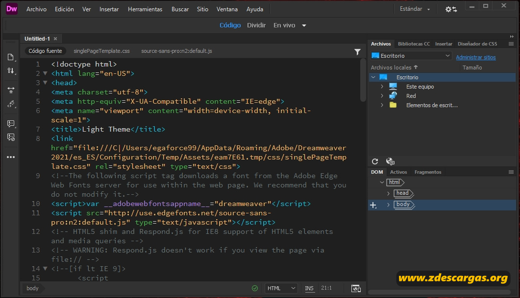 Adobe Dreamweaver Full Español