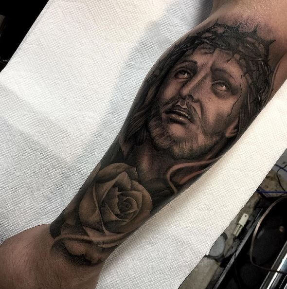 [64+] Arm Tattoo Designs Jesus Christ