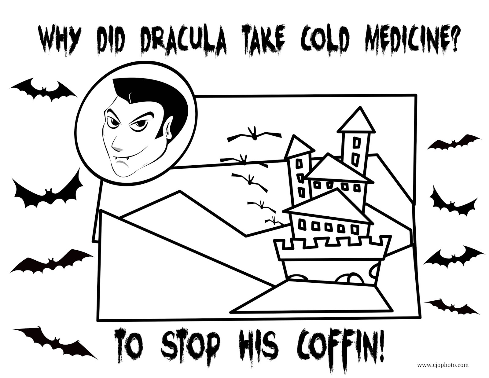 Download CJO Photo: Halloween Joke Coloring Page: Dracula Joke
