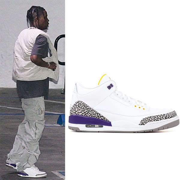 travis scott wearing jordan 3