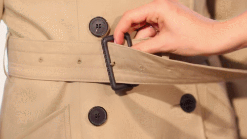 The knotting method of buckling belt loop and wrapind a knot.