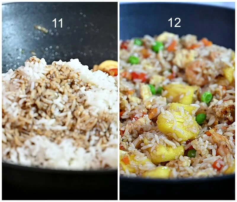 how to make authentic thai pineapple fried rice
