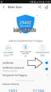 2 Cara Mudah Mematikan/Mengaktifkan Adblock UC Browser Terbaru