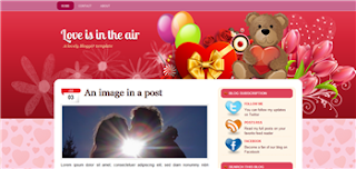 Love is in the air Blogger Template is a love related quality blogger template
