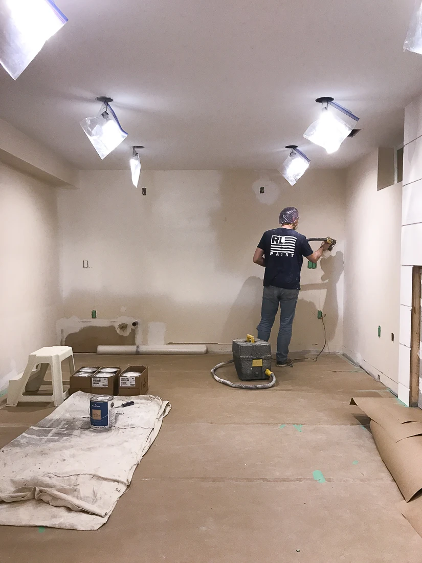 simply white basement, simply white benjamin moore, basement white paint