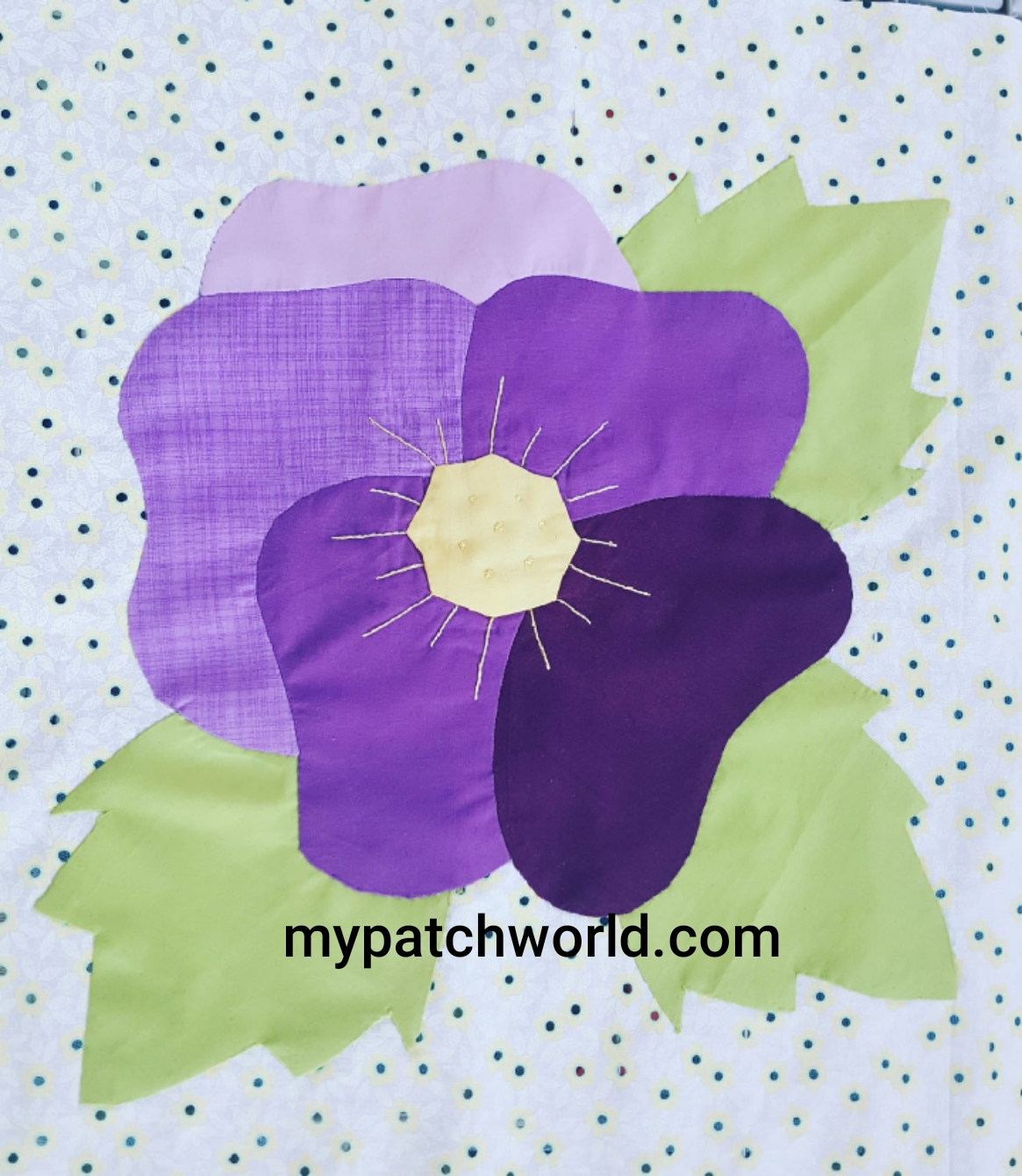 pansy flower applique pattern and tutorial All about patchwork and