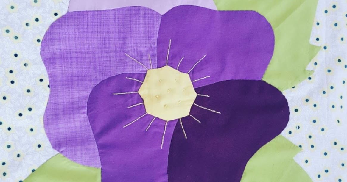 pansy flower applique pattern and tutorial All about patchwork and