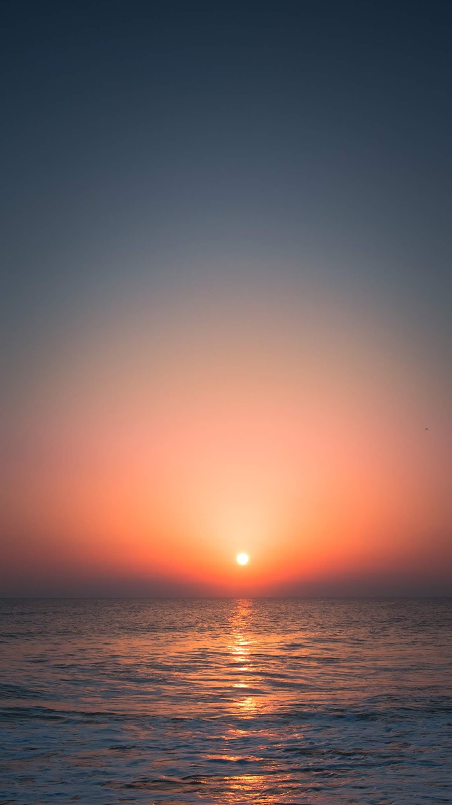 Sunset in the calm beach