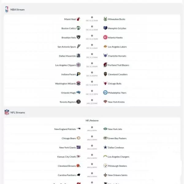 Best Sport Streams - Listing of best sports websites