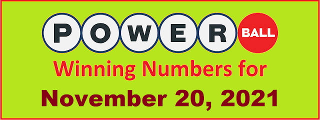 PowerBall Winning Numbers for Saturday, November 20, 2021