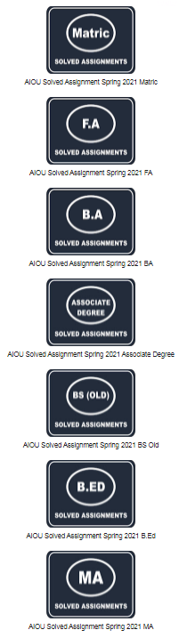 AIOU Solved Assignment 2023 spring and autumn