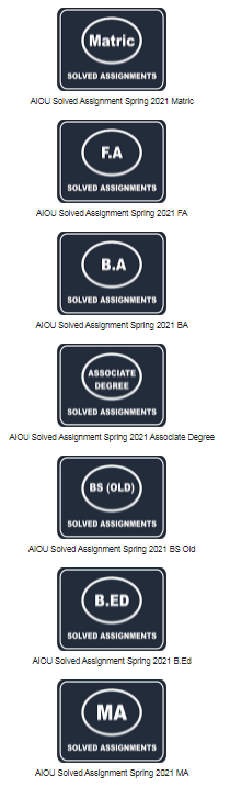 AIOU Solved Assignment 2024 spring and autumn